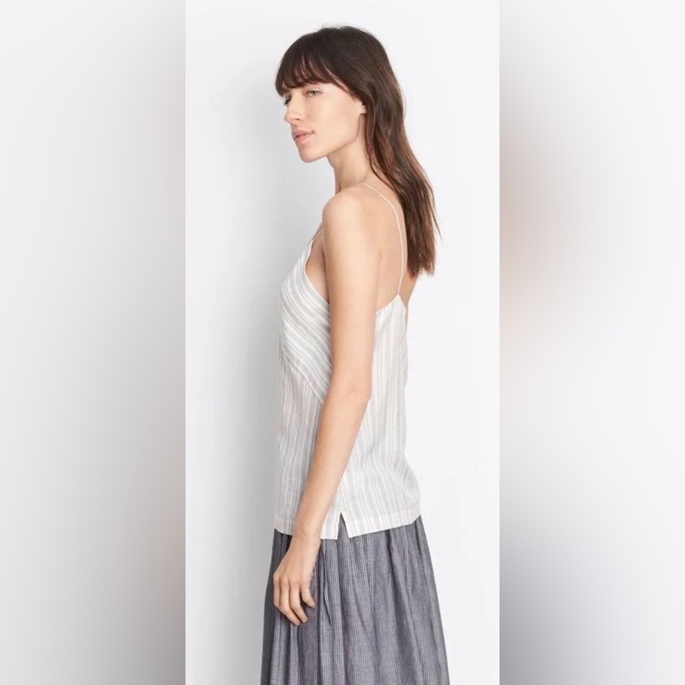 Vince Cream Fitted Asymmetrical Camisole - Picture 2 of 7